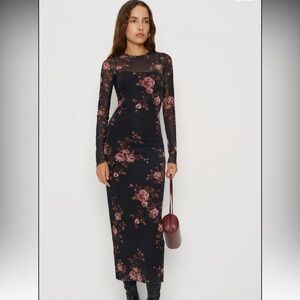 Never worn- Reformation Rene Mesh Knit Dress- color Ballad